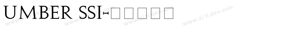 Umber SSi字体转换